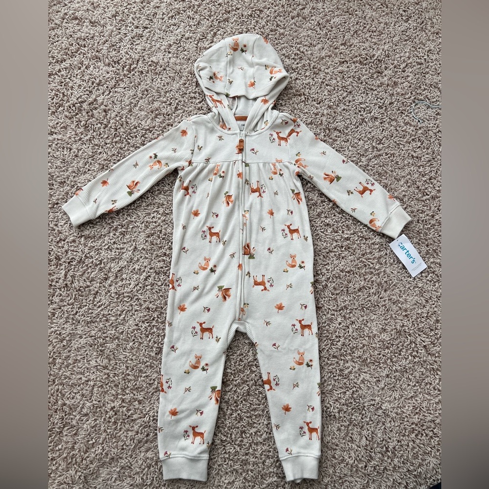 24 Month baby coveralls with hood
